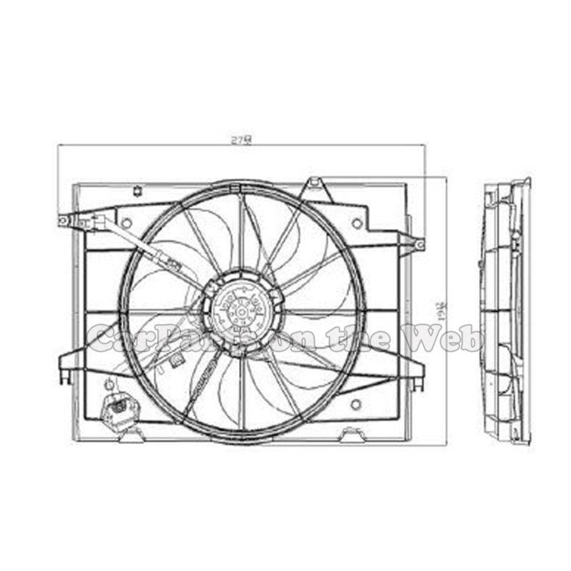 New fits 05-10 kia sportage hyundai tucson 2.0l radiator cooling fan assembly