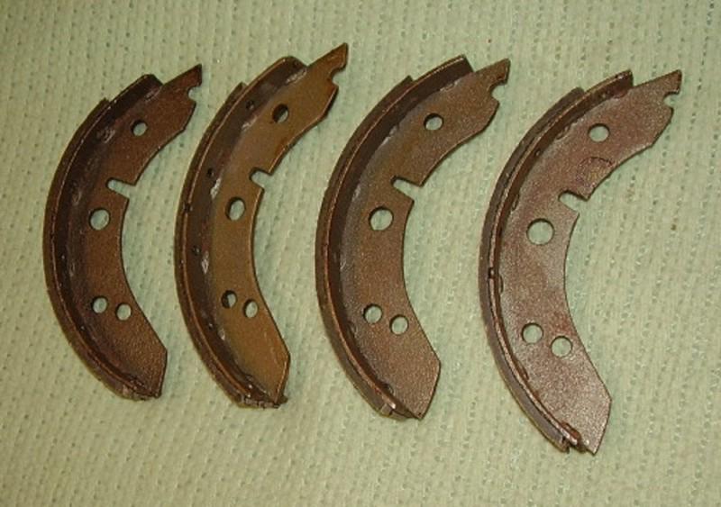 Set of front brake shoes for a-h sprite mk 1&2, mg midget mk 1 w/ 948cc engine.