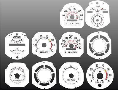 1977-1979 chevrolet nova instrument cluster white face gauges 77-79