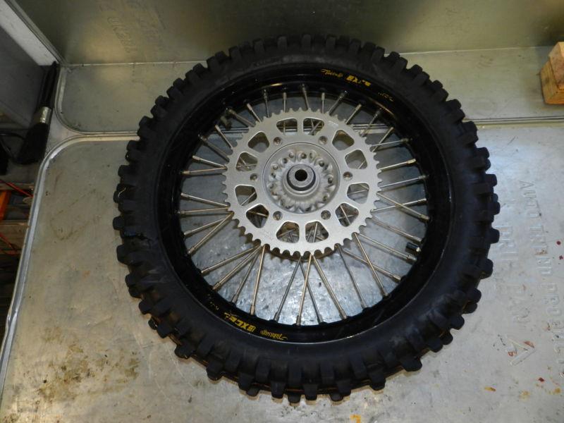 2001 ktm 400 mxc 19 rear excel wheel hub rim disc tire rfs 450 520 525 exc xc sx