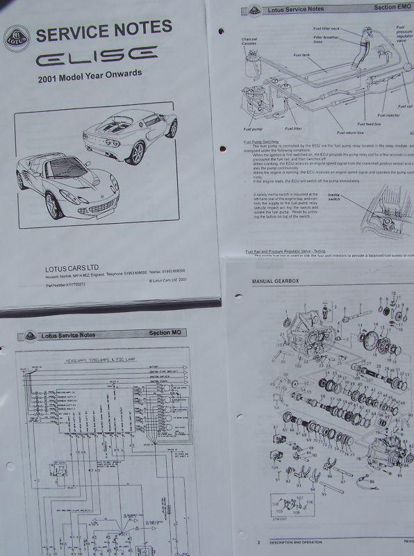 Lotus elise shop manual 2001-05 on paper(550 pages)  free shipping