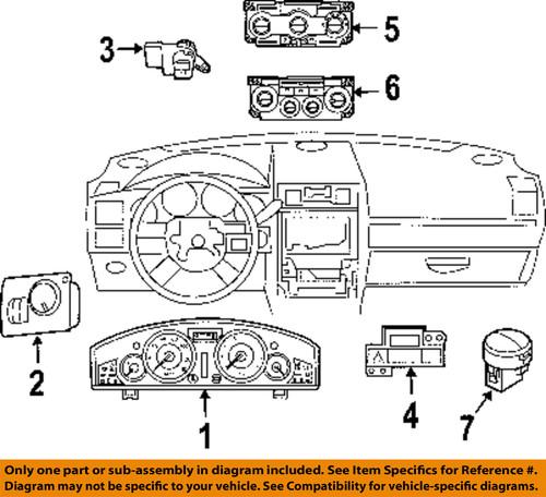 Chrysler oem 4602489ai cluster & switches-instrument cluster