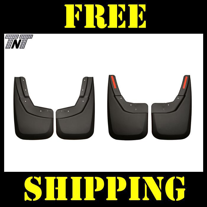 2014 chevy silverado 1500 husky liners mud guards black front & rear flaps truck