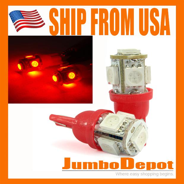 Us 2pcs instrument cluster side marker bumper red lamp led bulb for bmw 128i 12v