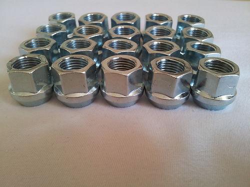 20 lug nuts chrome open end 12x1.25mm 12 1.25 mm nissan infiniti subaru new