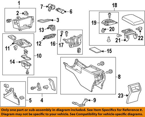 Toyota oem 5880506250e0 center console-console panel