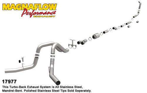 Magnaflow 17977 ford diesel 6.0l diesel, 4in dual pro series diesel exhaust