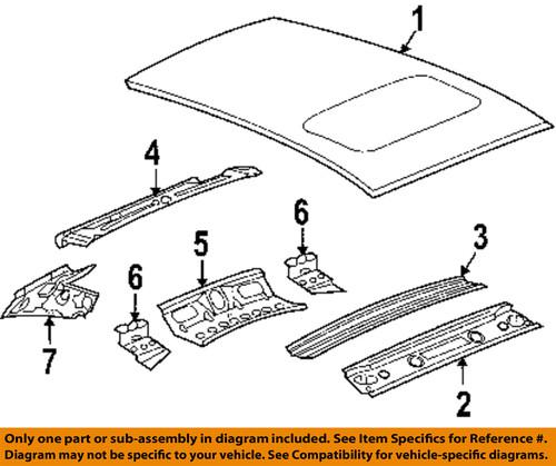 Dodge oem 5160264ac roof-windshield header