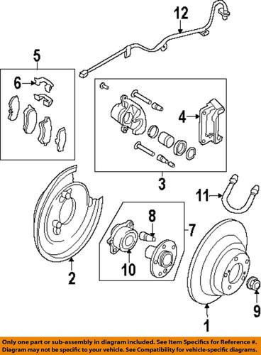 Subaru oem 26632fc001 disc brake pad retaining clip/brake anti-rattle spring