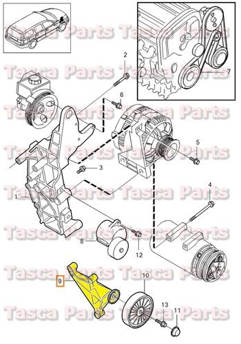 Oem auxiliary belt drive attaching plate 99-09 volvo c70 s40 s60 s80 v70 v70xc