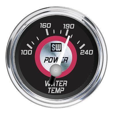 Stewart warner performance power electrical water temperature gauge 2 1/16" dia