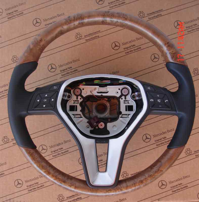 Mercedes amg steering wheel ,cls sl c e lenkrad designo matt wood / holz !!! 