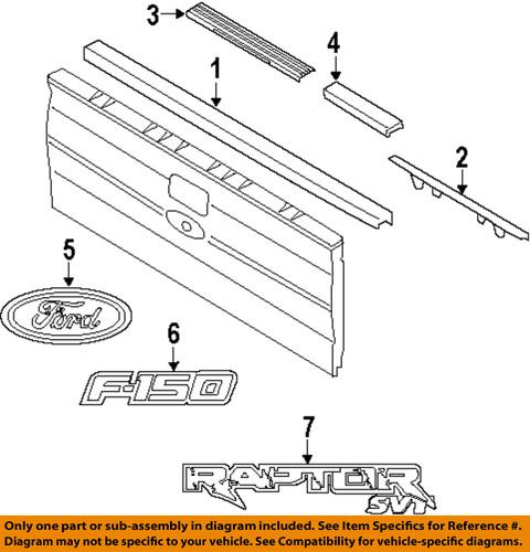 Ford oem 9l3z9940602aa pick up box-tail gate molding