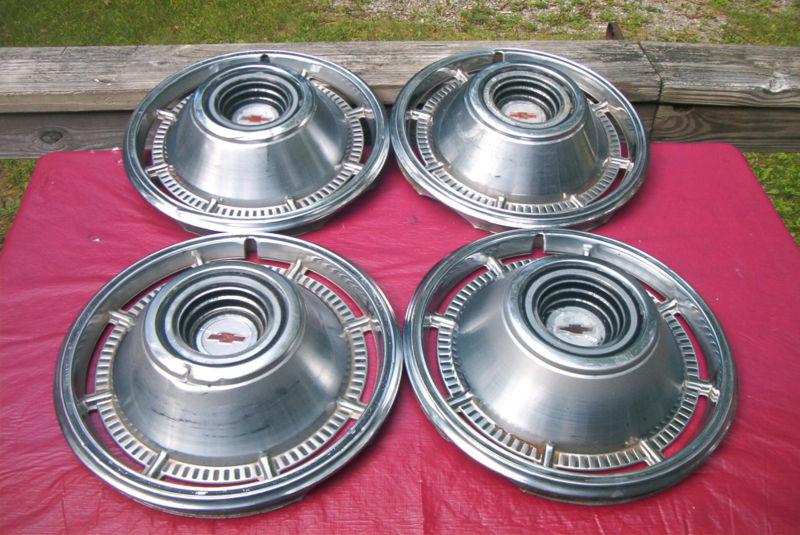 Set of 4  rattyoe 14 inch wheelcovers, 1966 chevy impala,belair,biscayne, #3968 