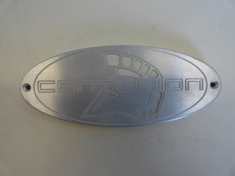 Centurion aluminum plaque 6 1/8" x 2 1/2" marine boat