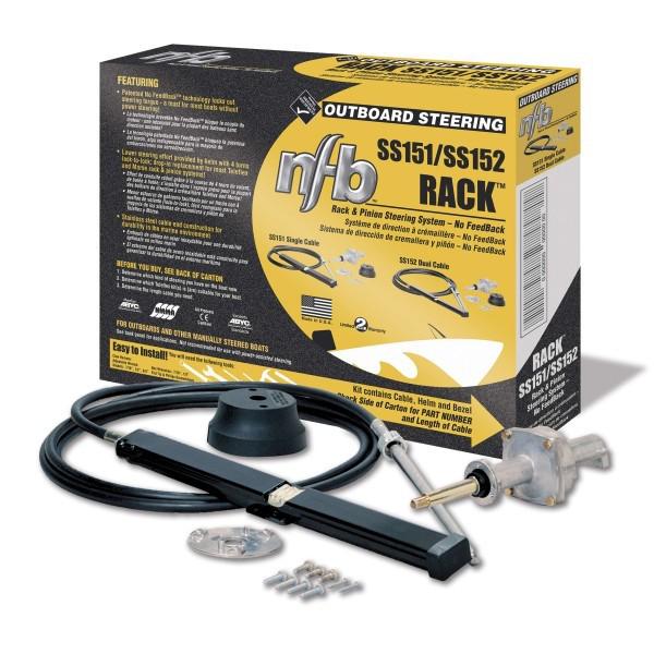 Teleflex no feed back rack steering system 11ft ss15111