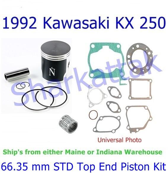 1992 kawasaki kx 250 namura 66.35 mm std top end piston kit 