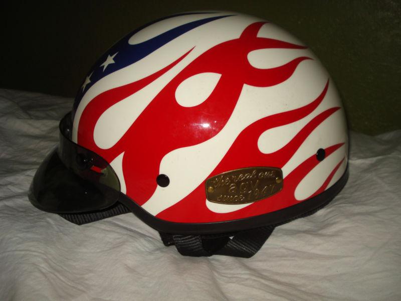  agv thunder half easy rider/evil knievel "the real one"dot helmet /size medium