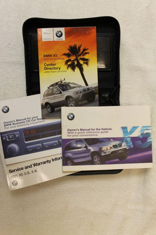 2001 bmw x5 owner's manual w/ case