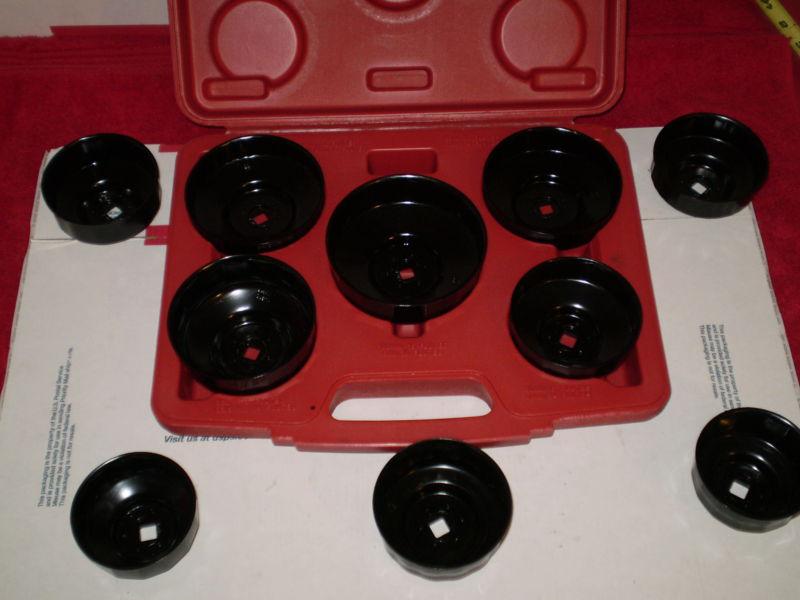 Matco tools of10, oil filter socket set 10 piece with case