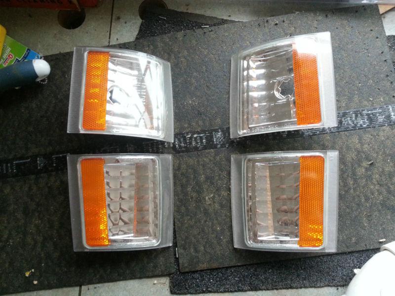 94-98 gmc chevy chevrolet clear/amber corner lights tahoe yukon suburban ck1500