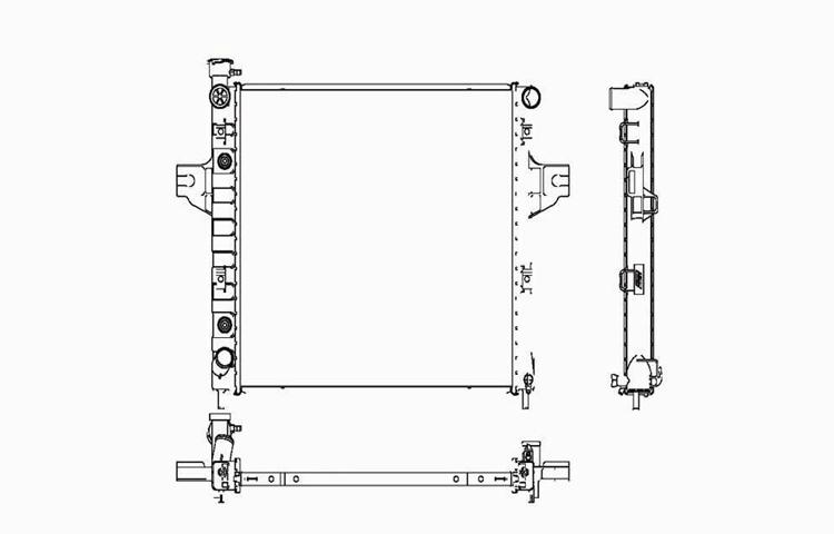 Replacement radiator 99-04 jeep grand cherokee automatic trans 4.0 v6 52079428ad