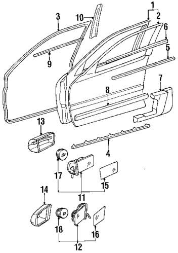 Mercedes-benz 2108100121 genuine oem factory original glass