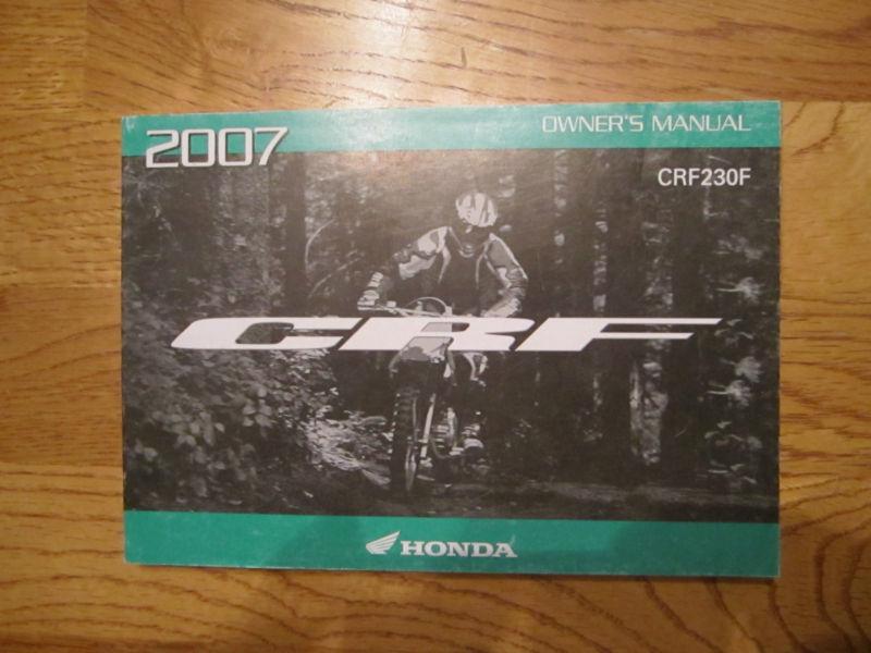 Honda crf230f crf230 original owners manual