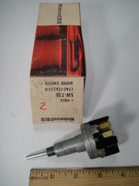 1967 ford galaxie 500 xl, ltd, country squire- windshield wiper switch - nos b2