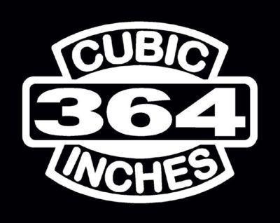 2 v8 364 cubic inches engine decal set 364 ci emblem stickers