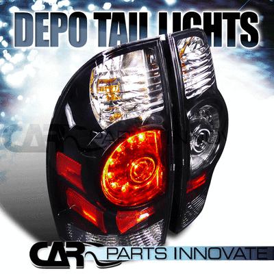 2005-2012 toyota tacoma black altezza style led tail lights depo