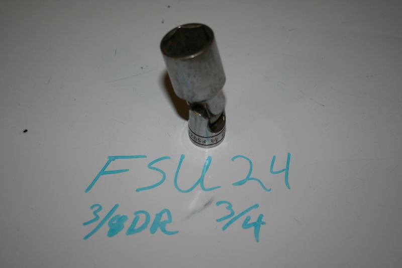 Snap on socket 3/8 drive socket, universal, deep, 3/4", 6-point fsu204 nice