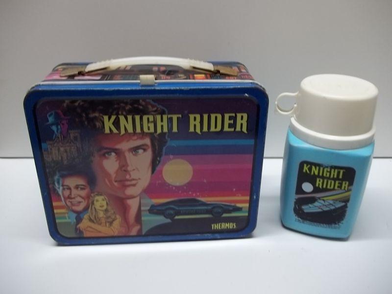 1982 trans am knight rider lunch box w/ thermos kitt karr hasselhoff 1983 1984