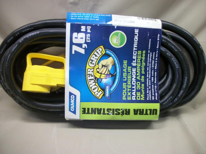 Camco 55191 rv 25' powergrip electrical power cord with handle