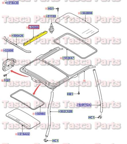 New oem rh passengers side sliding roof shield 2002-2013 focus #1s7z-54500a66-aa