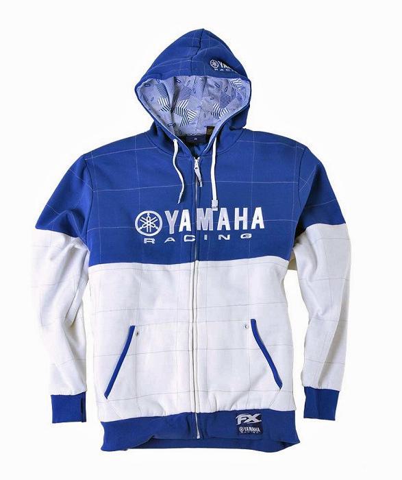 Factory effex yamaha racing quilted zip-up hoody sweatshirt - medium _14-88440