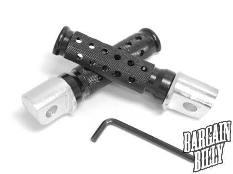 Kawasaki ninja 250r 500 zx6 zx7 zx9 zx10 zx11 black rear foot pegs pair footrest