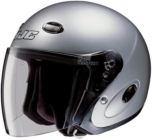 New hjc cl-33 open-face adult helmet, metallic silver, xl