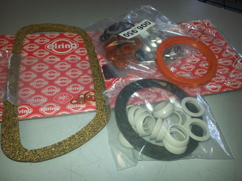 Complete engine gasket kit made in germany by elring includes flywheel seal