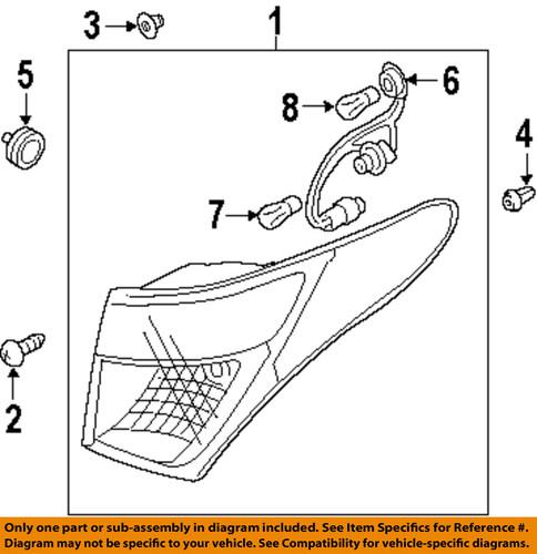 Hyundai oem 924013j050 tail lamp assembly