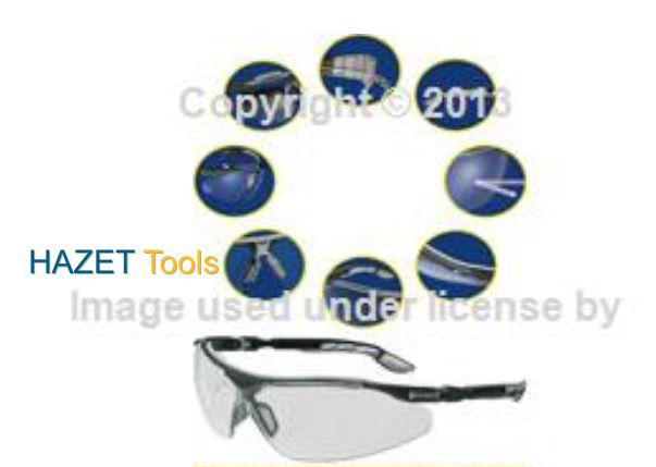 Hazet shop safety glasses  anti fog uv 2-1.2 / 400 / din en 166-168 new