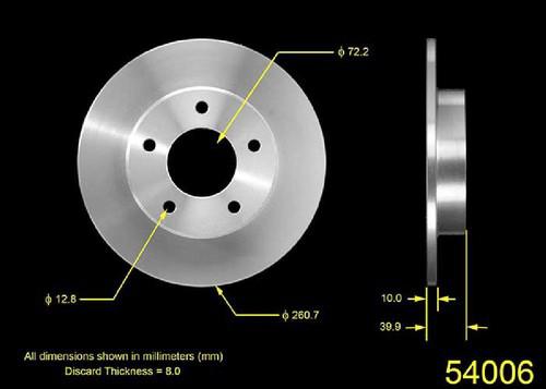 Bendix prt1846 rear brake rotor/disc-disc brake rotor