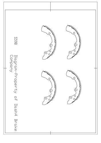 Dash 4 brakes b598 brake pad or shoe, rear-dash4 brake shoe