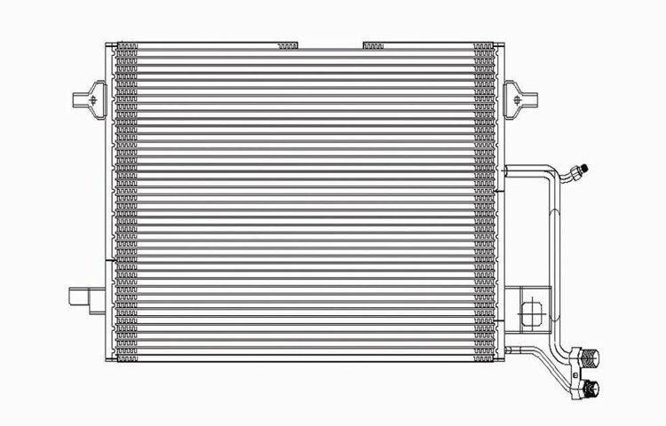 Replacement ac condenser parallel flow type 1998-2004 audi a6 2.8 3.0 4b0260403t