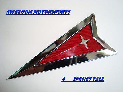 <super new & huge~> pontiac 4 inch chrome emblem g5 g6 g8 solstice vibe gto goat