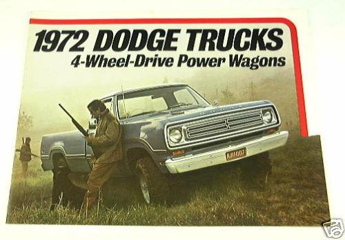 1972 72 dodge 4wd pickup truck brochure w100 w300 w200