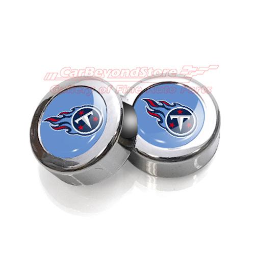 Nfl tennessee titans license plate frame chrome screw covers, pair, + free gift