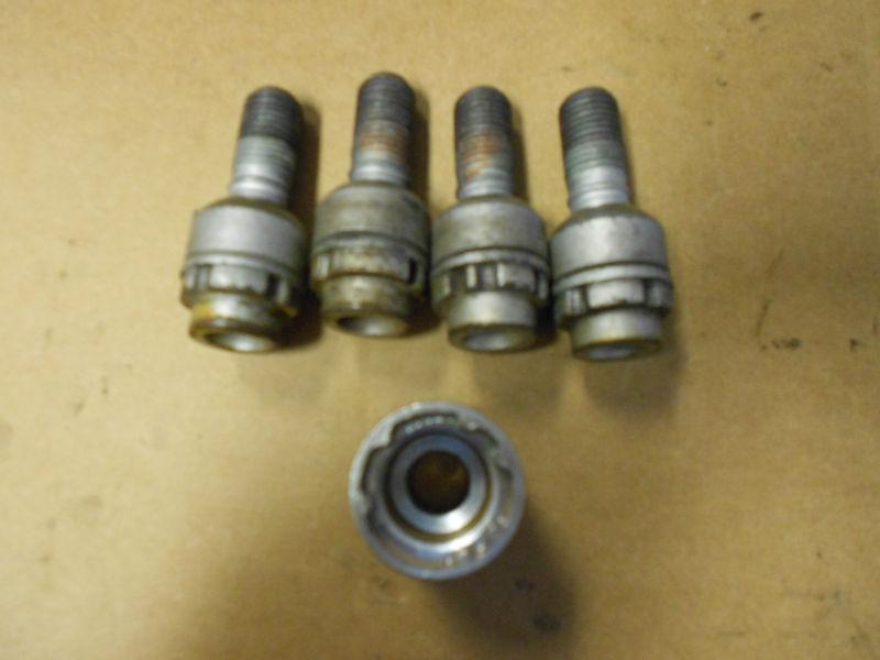 Porsche 911 996 986 boxster anti-theft wheel lock lug set of 4 99636105701 oem