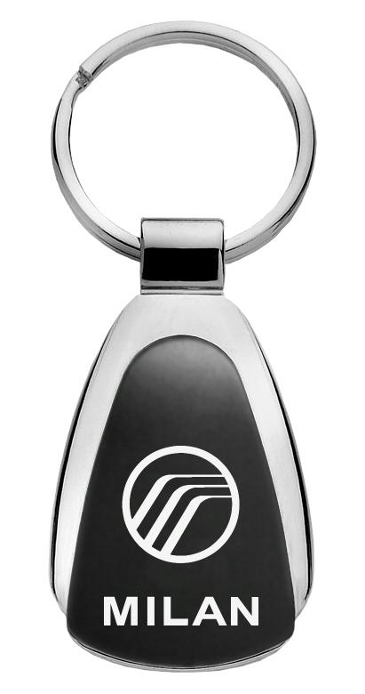 Mercury milan black tear drop keychain car ring tag key fob logo lanyard