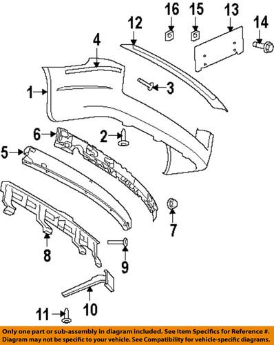 Dodge oem 5109628aa license plate bracket-license bracket